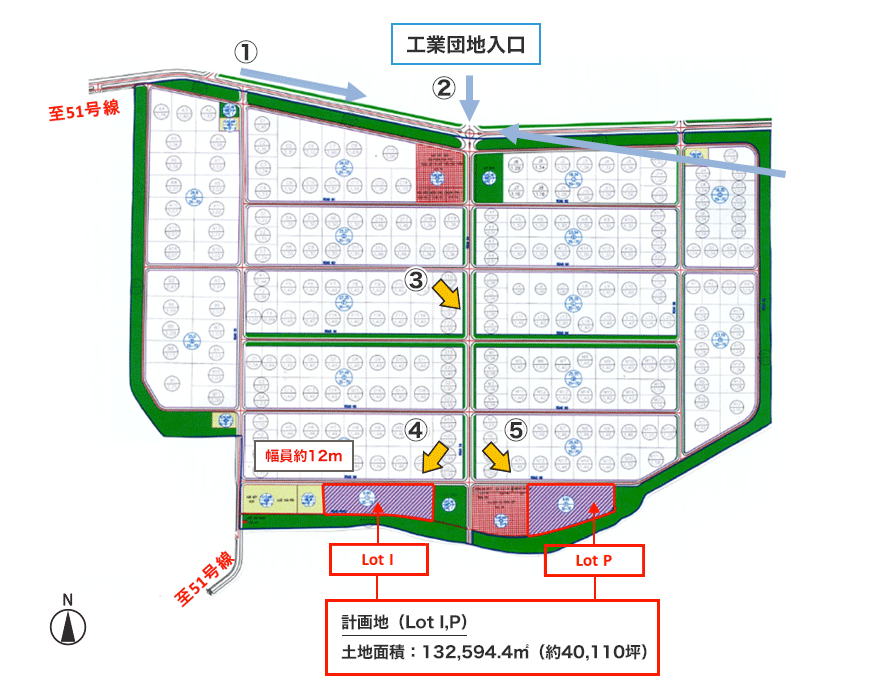 ロックアンビンソン工業(yè)団地內(nèi)マップ