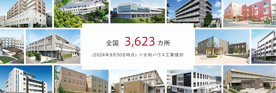 全國 3,623カ所 (2024年9月30日時點) ※大和ハウス工業個別