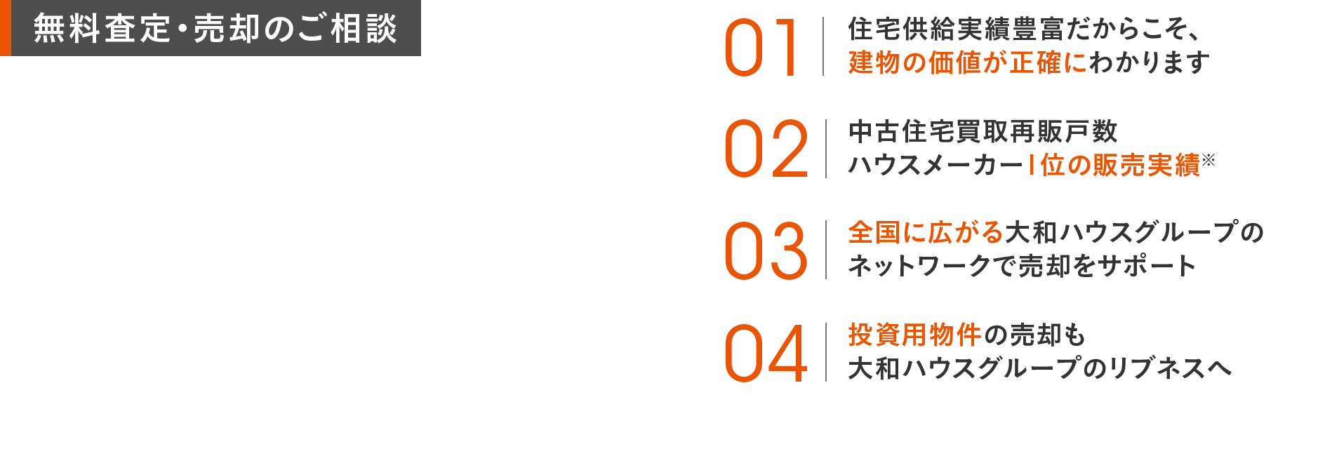 無料査定?売卻のご相談 リブネスの売卻4つのポイント