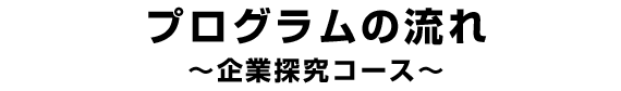 プログラムの流れ～企業(yè)探究コース～