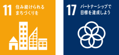 住み続けられるまちづくりを　パートナーシップで目標を達成しよう